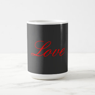 Mug Arrière - plan gris tendance Red Love Mariage