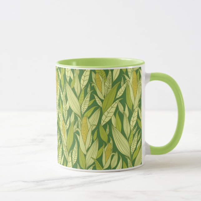 Mug Arrière - plan motif plante de maïs (Droite)