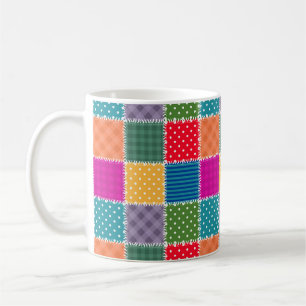 Mug Arrière - plan Patchwork : Mélange de Motifs diver