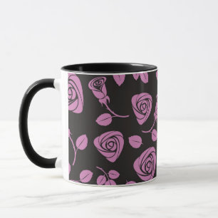 Mug Arrière - plan rose floral