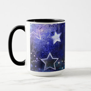 Mug Arrière - plan spatial avec étoiles