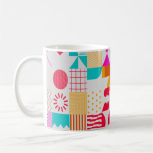 Mug Arrière - plan tendance aux formes simples. Geo co