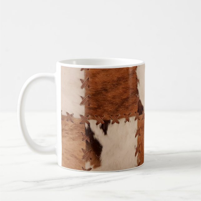 Mug Arrière - plan texturé en cuir gros plan. (Gauche)