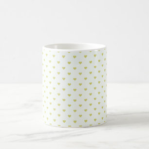 Mug Arrière - plan vintage en forme de coeur vert et b