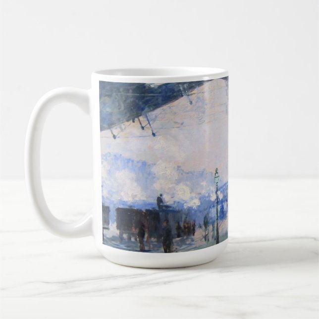 Mug Arrival Of Normandy Train Painting Claude Monet (Gauche)