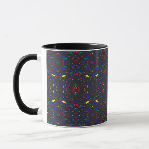 Mug Art abstrait acrylique arc-en-ciel prismatique