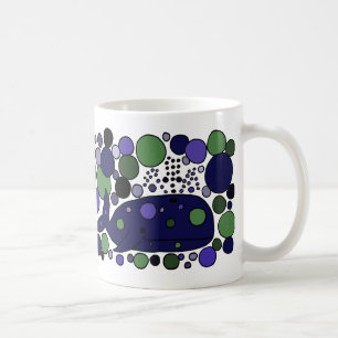 Mug Art abstrait bleu artistique de cachalot