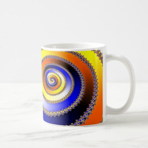 Mug ART Abstrait - bleu spiral jaune