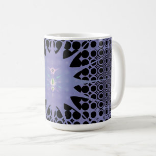 Mug Art abstrait espace violet fractal