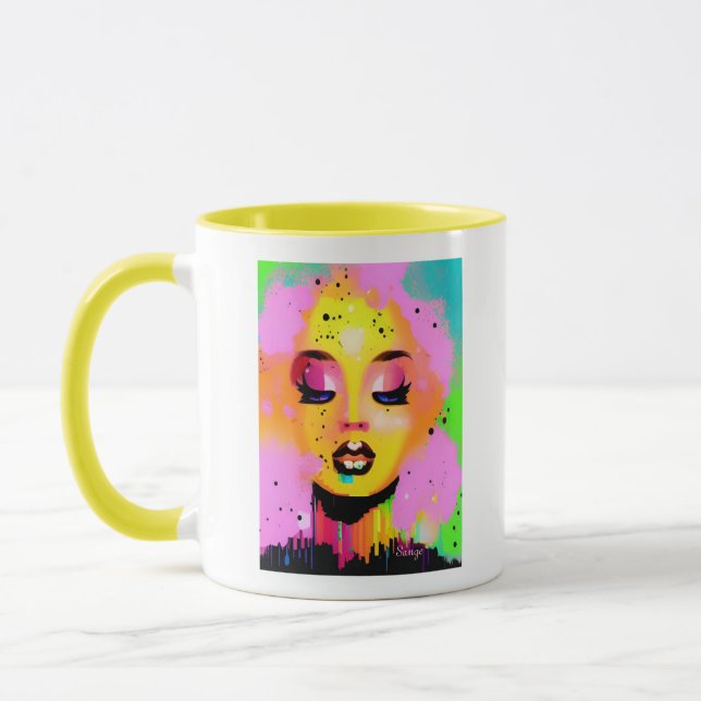 Mug Art Abstrait non inquiété (Gauche)