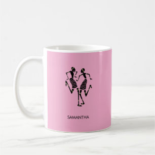 Mug Art Africain, Belle Silhouette Danseuses Orange