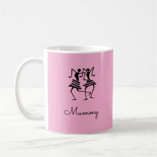 Mug Art africain, Silhouette Célébration maman rose