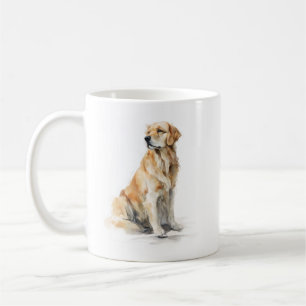 Mug Art aquarelle Golden Retriever