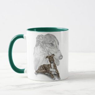 Mug Art Brindle de chien de lévrier