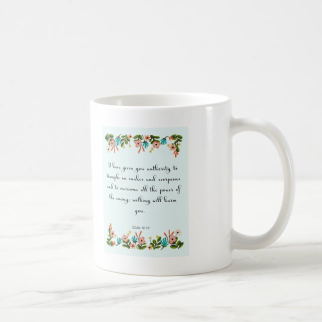 Mug Art chrétien de citation - 10h19 de Luc (Droite)