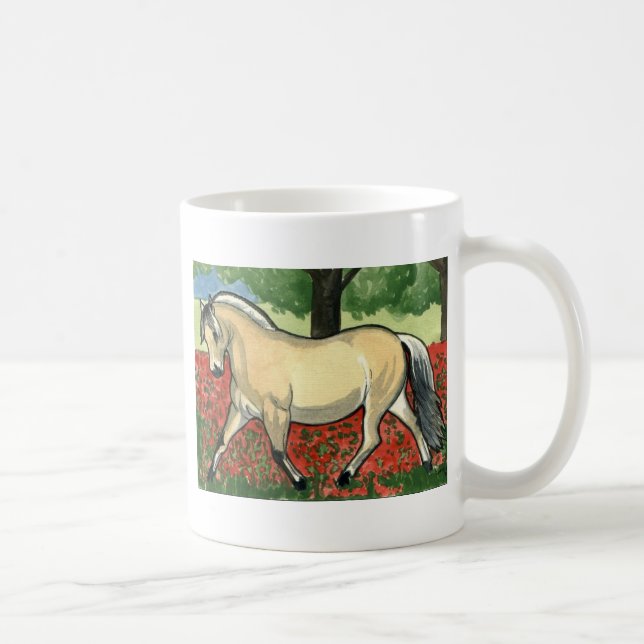 Mug ART de CHEVAL norvégien de fjord (Droite)