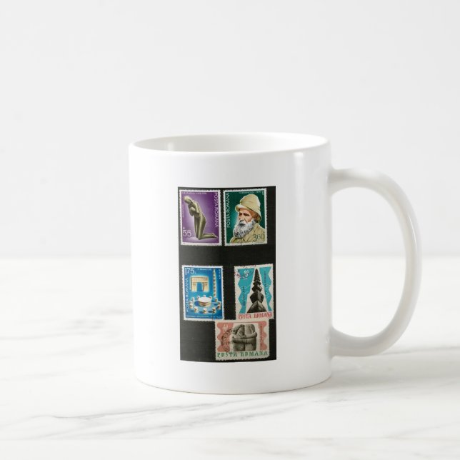Mug Art de Constantin Brancusi sur des timbres (Droite)
