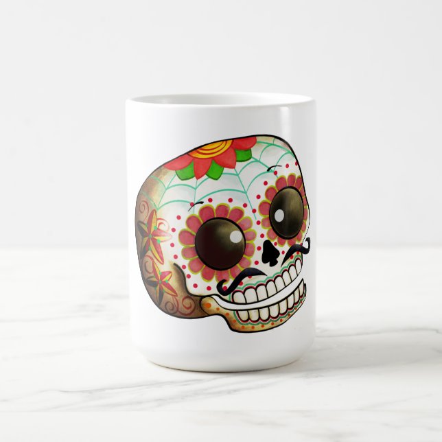 Mug Art de crâne de Dia de Los Muertos Sugar (Centre)