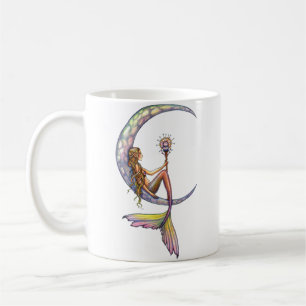Mug Art de fantaisie de la sirène lune