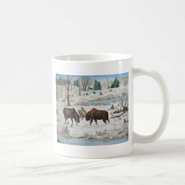 Mug Art de faune d'orignaux de Taureau (Droite)