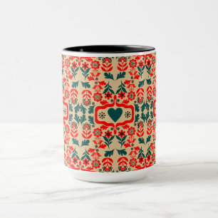 Mug Art de fleurs abstrait boho