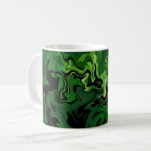 Mug Art de flux vert abstrait