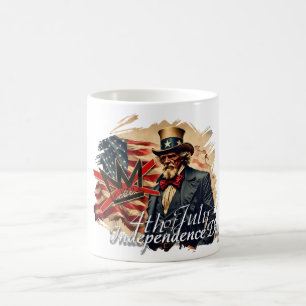 Mug Art de la fête de l'indépendance de l'oncle Sam sa