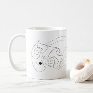 Mug Art de ligne abstrait
