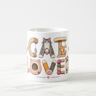 Mug Art de mots amateur de chat