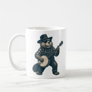Mug Art de musique country vintage de castor bluegrass