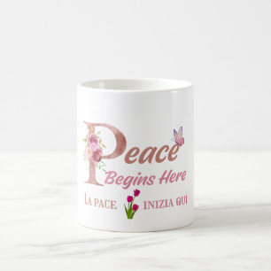 Mug Art de papillon de paix inspirant