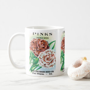 Mug Art de pochette de graines vintage, fleurs d'œille