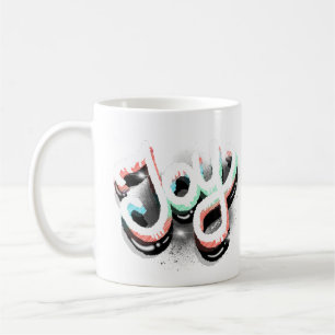 Mug Art de rue au pinceau aérien Joy Néon lettrage à l
