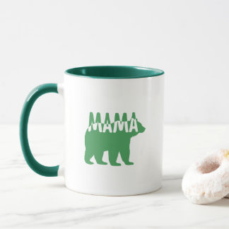 Mug Art de silhouette d'ours maman coloré
