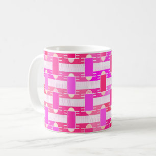 Mug Art Déco chic industriel - rose, fuchsia, orchidée