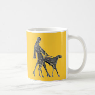 Mug Art déco femme et chien