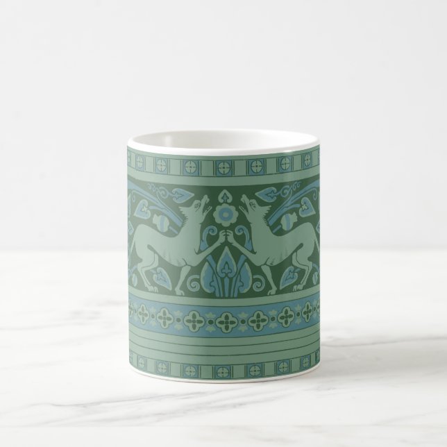Mug Art Déco Nouveau Chien Nature Motif animal (Centre)