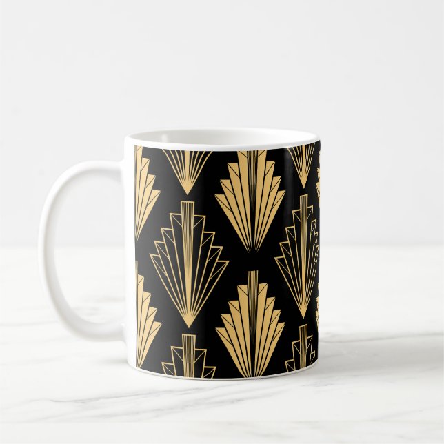 Mug Art Déco Or Noir : sans couture (Gauche)