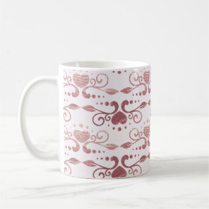 Mug Art déco, papier peint vintage et élégant.