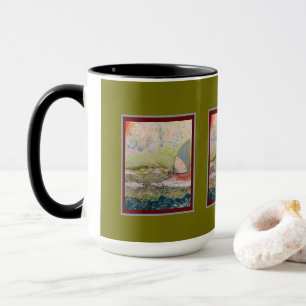 Mug - Art Deco Sailboat