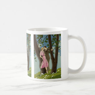 Mug Art Déco vintage Amour et Romance Jeunes mariés Co