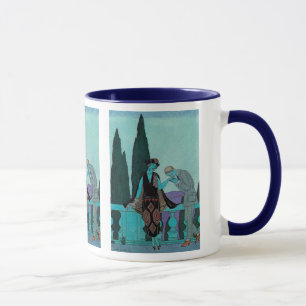 Mug Art Déco vintage La Villa d'Este par George Barbie