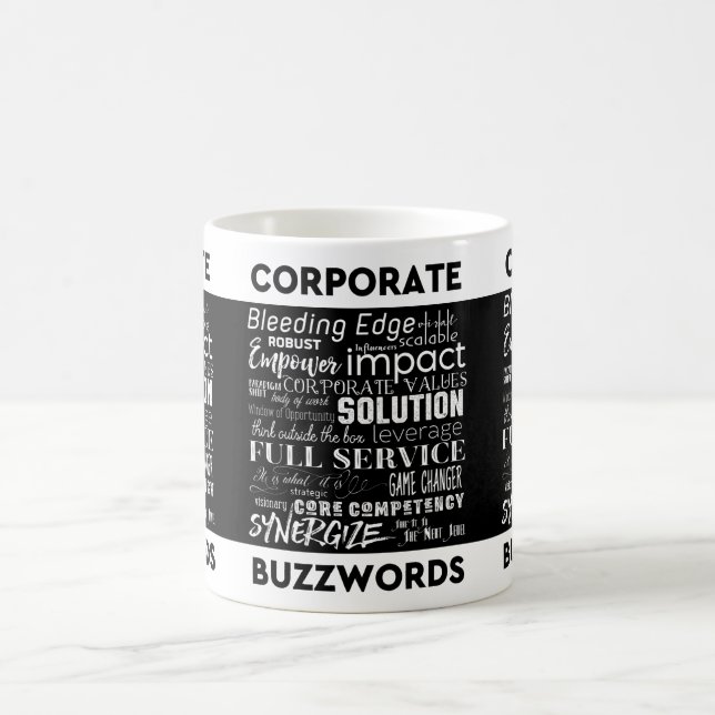 Mug Art d'entreprise de typographie de jargon (Centre)