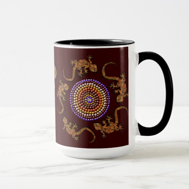 Mug Art du désert australien - Geckos (Droite)