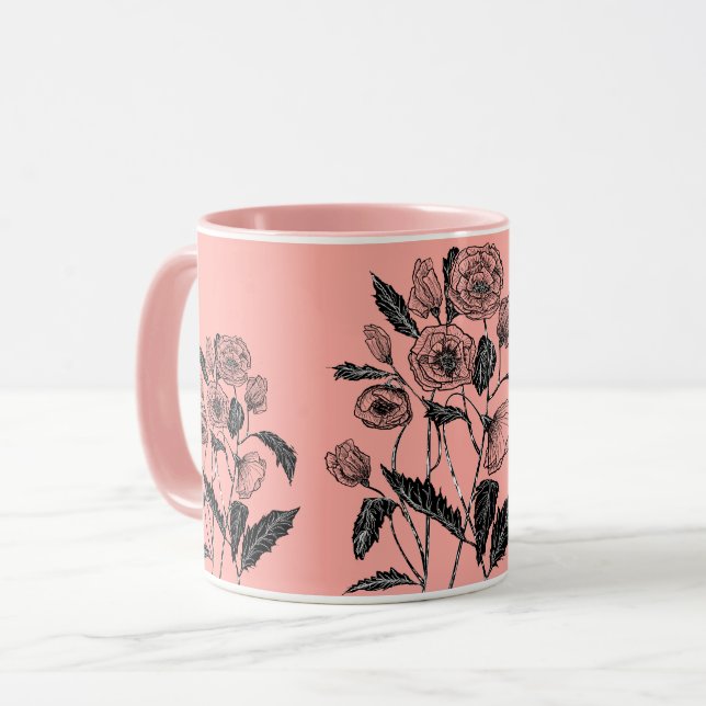Mug Art du pavot (Devant gauche)