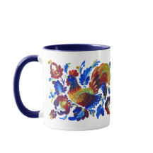 Art d'Ukrainien de Petrykivka de coq