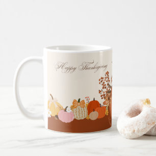 Mug Art élégant de citrouille de Thanksgiving