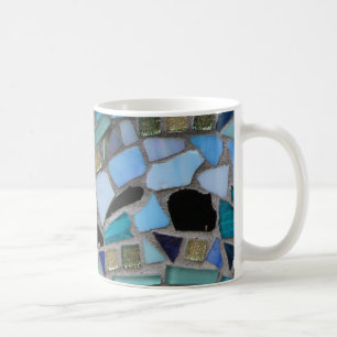 Mug art en pierre de verre de couleur mosaïque