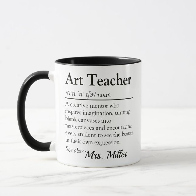 Mug Art Enseignant Définition Appréciation personnalis (Gauche)
