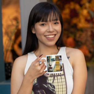 Mug Art Fantastique Mystique Éthéré Noir et Or